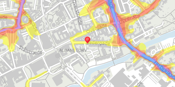 Trafikstøjkort på Nedergade 11, . , 5000 Odense C