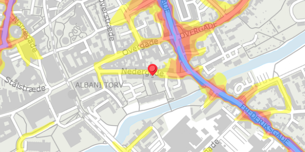 Trafikstøjkort på Nedergade 21, 2. th, 5000 Odense C