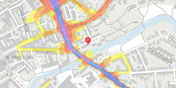 Trafikstøjkort på Nedergade 49, . , 5000 Odense C