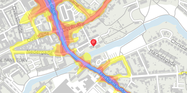 Trafikstøjkort på Nedergade 59, 5000 Odense C
