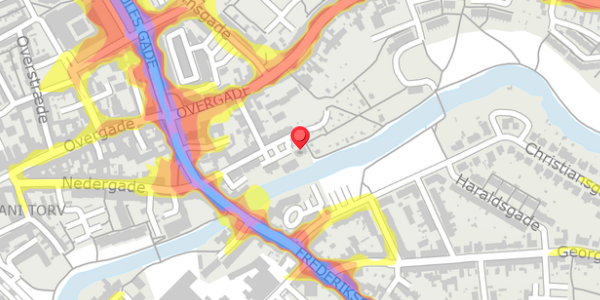 Trafikstøjkort på Nedergade 67, 5000 Odense C