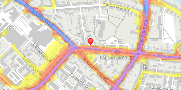 Trafikstøjkort på Nyborgvej 10E, . , 5000 Odense C