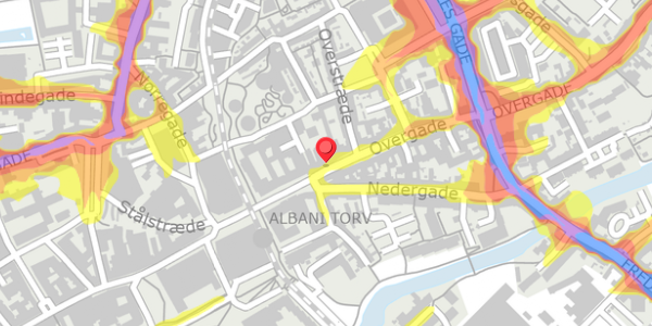 Trafikstøjkort på Overgade 20, . , 5000 Odense C