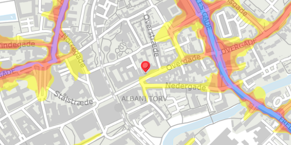 Trafikstøjkort på Overgade 20B, . , 5000 Odense C