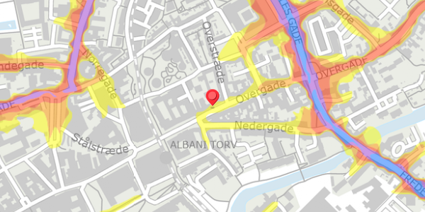 Trafikstøjkort på Overgade 22, 5000 Odense C