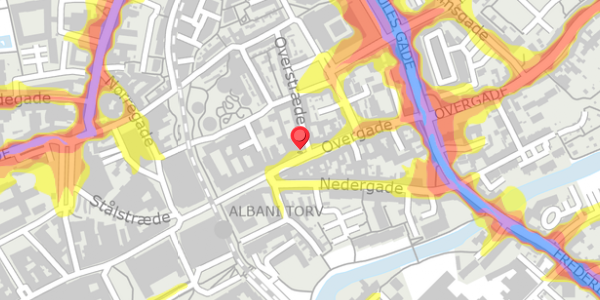 Trafikstøjkort på Overgade 24, . , 5000 Odense C