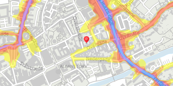 Trafikstøjkort på Overgade 28G, . , 5000 Odense C
