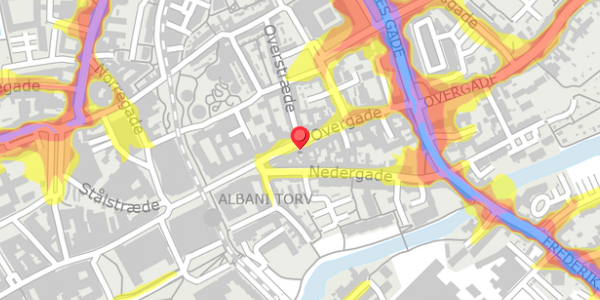 Trafikstøjkort på Overgade 29, . , 5000 Odense C