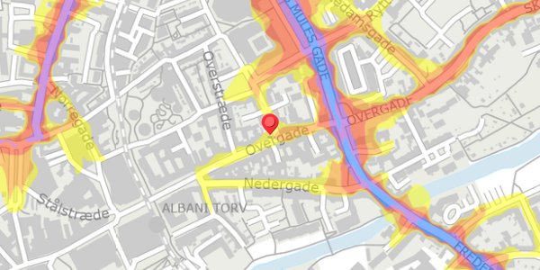 Trafikstøjkort på Overgade 38, . , 5000 Odense C
