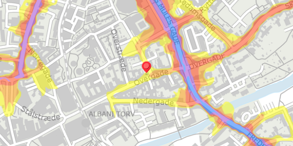 Trafikstøjkort på Overgade 38B, . , 5000 Odense C