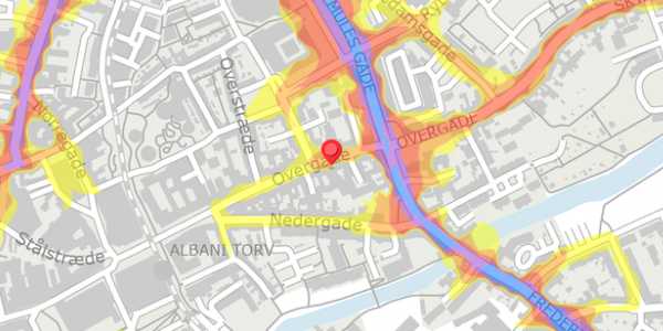 Trafikstøjkort på Overgade 45, 5000 Odense C
