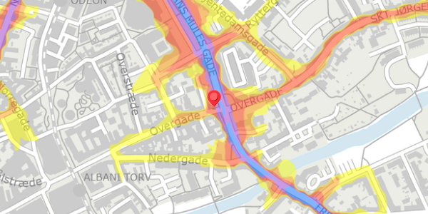 Trafikstøjkort på Overgade 54, . , 5000 Odense C
