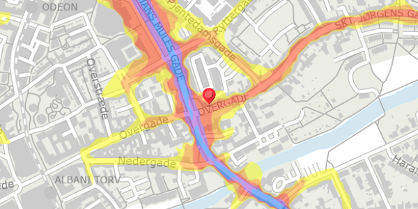 Trafikstøjkort på Overgade 60, . , 5000 Odense C