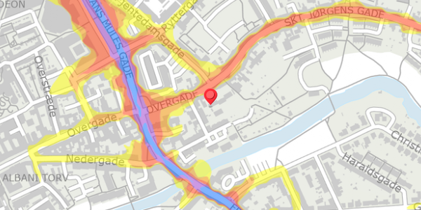 Trafikstøjkort på Overgade 61C, . , 5000 Odense C