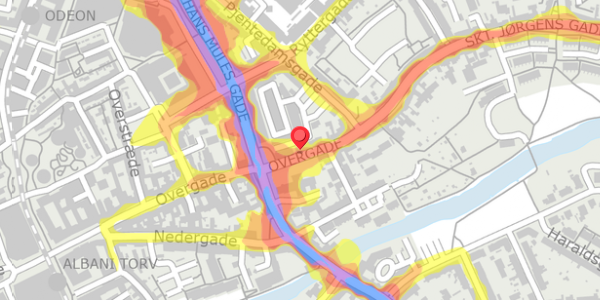 Trafikstøjkort på Overgade 64, 5000 Odense C
