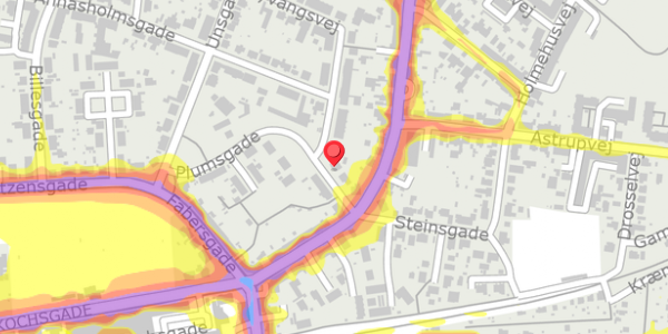 Trafikstøjkort på Plumsgade 5, 5000 Odense C