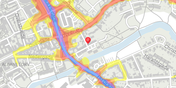 Trafikstøjkort på Provstegade 8A, . , 5000 Odense C