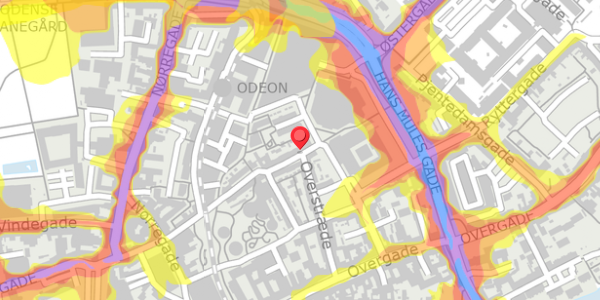 Trafikstøjkort på Ramsherred 20, 5000 Odense C