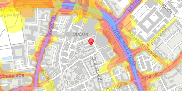 Trafikstøjkort på Rosengade 4, . , 5000 Odense C