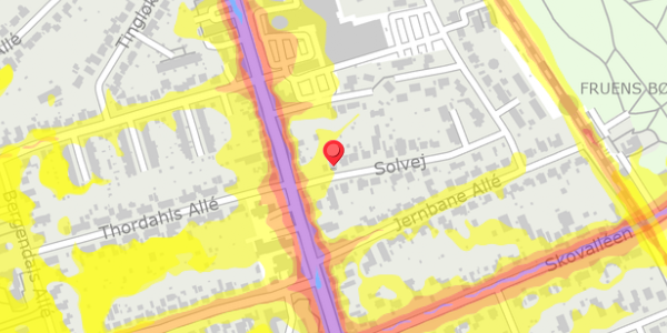Trafikstøjkort på Solvej 2, . , 5250 Odense SV