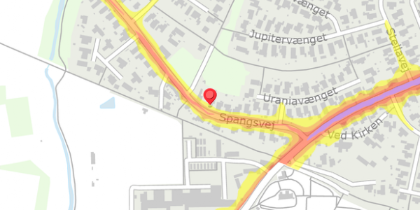 Trafikstøjkort på Spangsvej 21, 5210 Odense NV