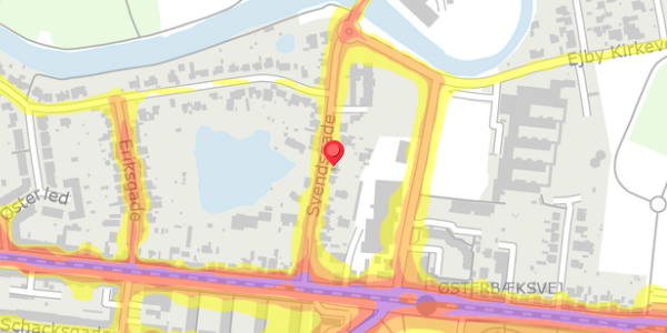 Trafikstøjkort på Svendsgade 13, 5000 Odense C