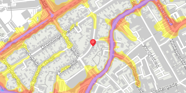 Trafikstøjkort på Thorsgade 24, 5000 Odense C