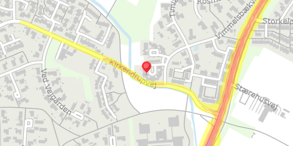 Trafikstøjkort på Vestergaard 13, 5270 Odense N