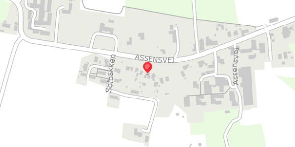Trafikstøjkort på Assensvej 166, 5750 Ringe