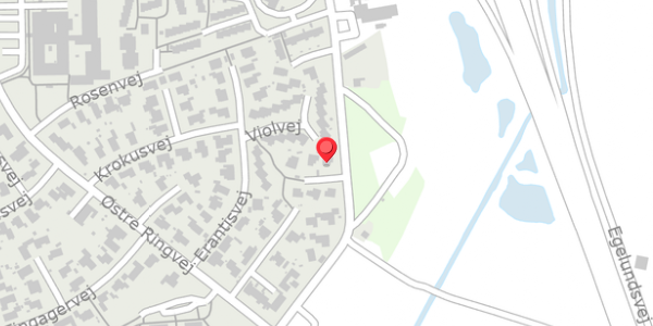 Trafikstøjkort på Irisvej 1, 5750 Ringe