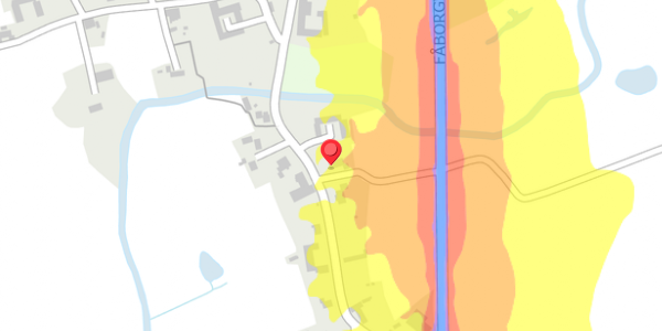 Trafikstøjkort på Sallinge Ågade 14A, . , 5750 Ringe