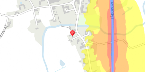 Trafikstøjkort på Sallinge Ågade 19, . , 5750 Ringe