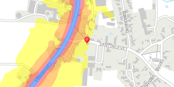 Trafikstøjkort på Vantingevej 38, . , 5750 Ringe
