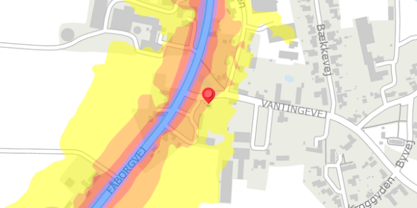 Trafikstøjkort på Vantingevej 40, . , 5750 Ringe