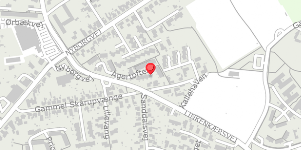 Trafikstøjkort på Agertoften 8, 5700 Svendborg