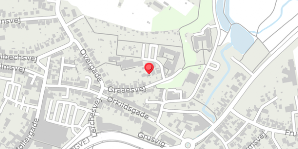 Trafikstøjkort på Graaesvej 21, 5700 Svendborg