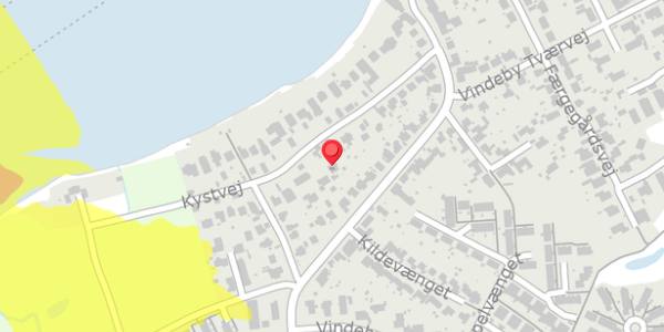 Trafikstøjkort på Kystvej 21, 5700 Svendborg