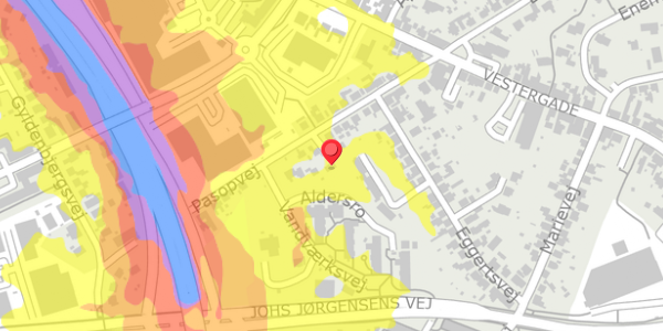 Trafikstøjkort på Pasopvej 15A, 5700 Svendborg