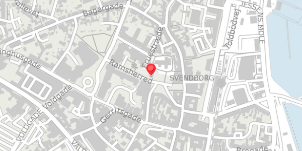 Trafikstøjkort på Ramsherred 2, 5700 Svendborg