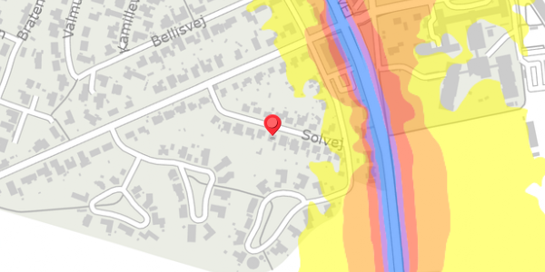 Trafikstøjkort på Solvej 25, . , 5700 Svendborg