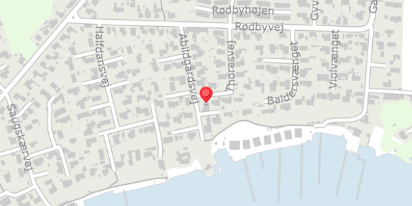 Trafikstøjkort på Thoresvej 17, 5700 Svendborg