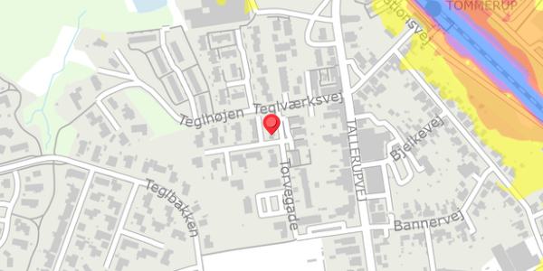 Trafikstøjkort på Torvegade 23, . , 5690 Tommerup