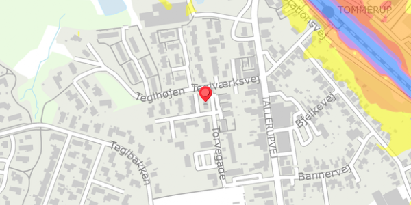 Trafikstøjkort på Torvegade 25, . , 5690 Tommerup