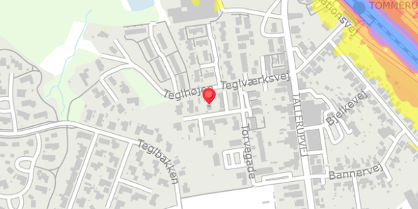 Trafikstøjkort på Torvegade 33, 5690 Tommerup