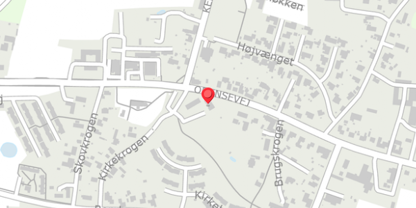 Trafikstøjkort på Odensevej 13, 5540 Ullerslev