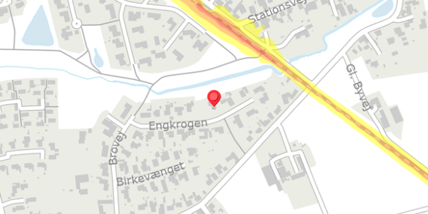 Trafikstøjkort på Engkrogen 13, . , 5792 Årslev