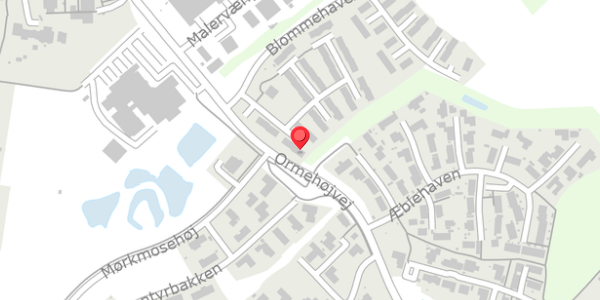 Trafikstøjkort på Blommehaven 8, 5560 Aarup