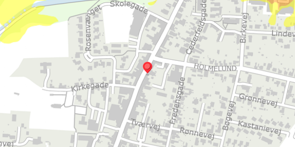 Trafikstøjkort på Bredgade 33, 5560 Aarup