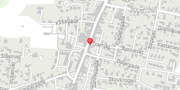 Trafikstøjkort på Bredgade 57, 5560 Aarup
