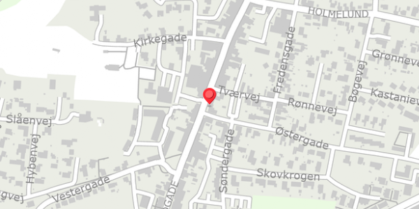 Trafikstøjkort på Bredgade 61, 5560 Aarup
